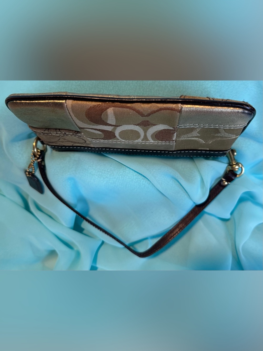 Y2K Coach Limited Edition Patchwork, Monogram, and Suede Wristlet - Picture 2 of 4